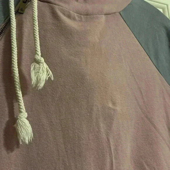 Ampersand Ave Dusty Pastels Doublehood Sweatshirt - Picture 4 of 7